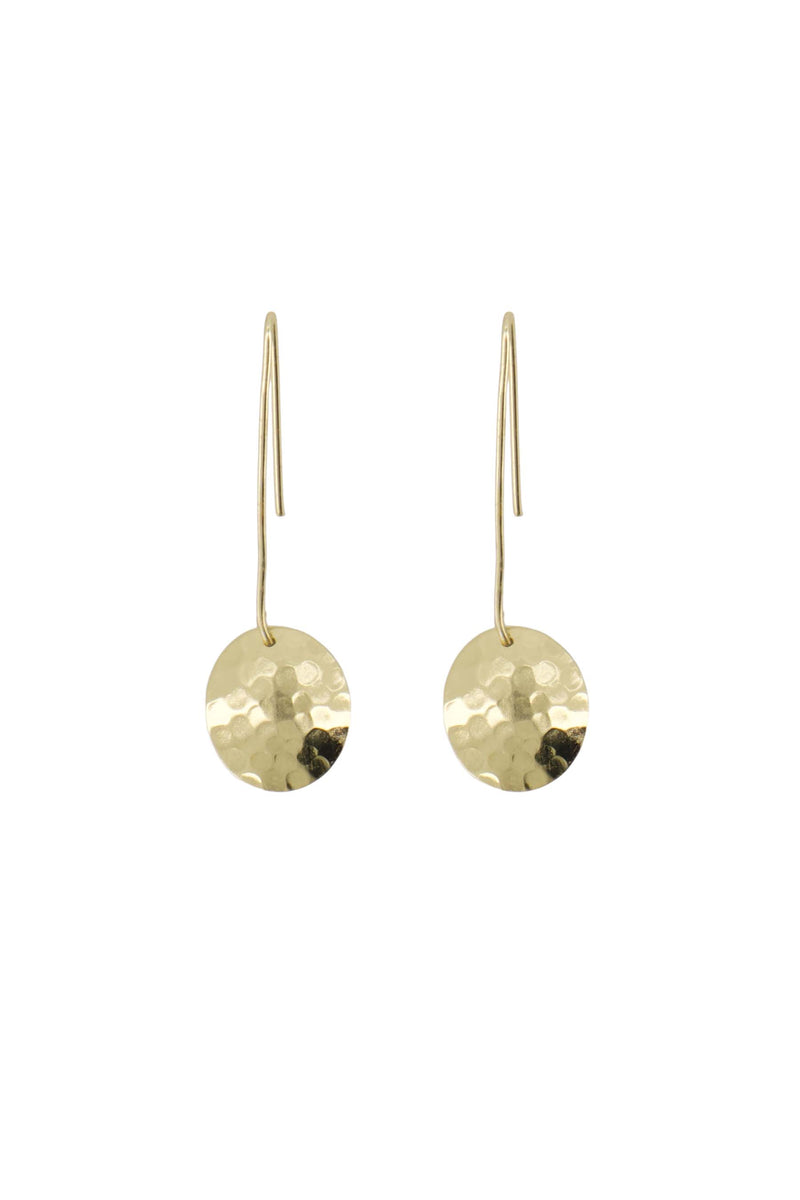 Ohrringe mit gehämmertem Kreis | Gold