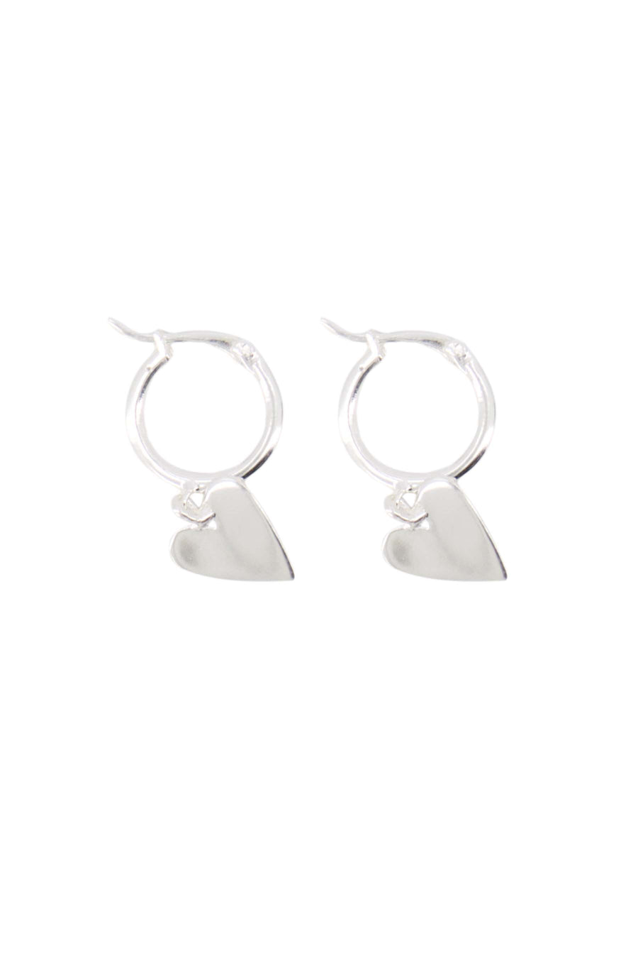 oorbellen met ring en hart | silver