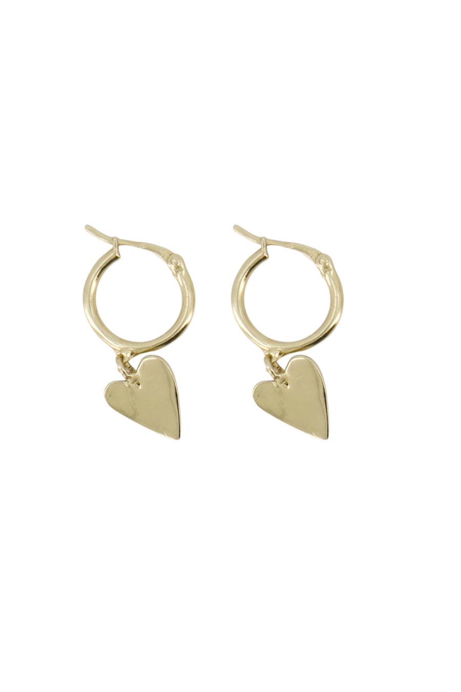 oorbellen met ring en hart | gold