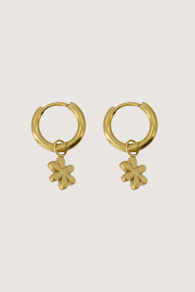 Ohrringe mit kleiner Blume | Gold