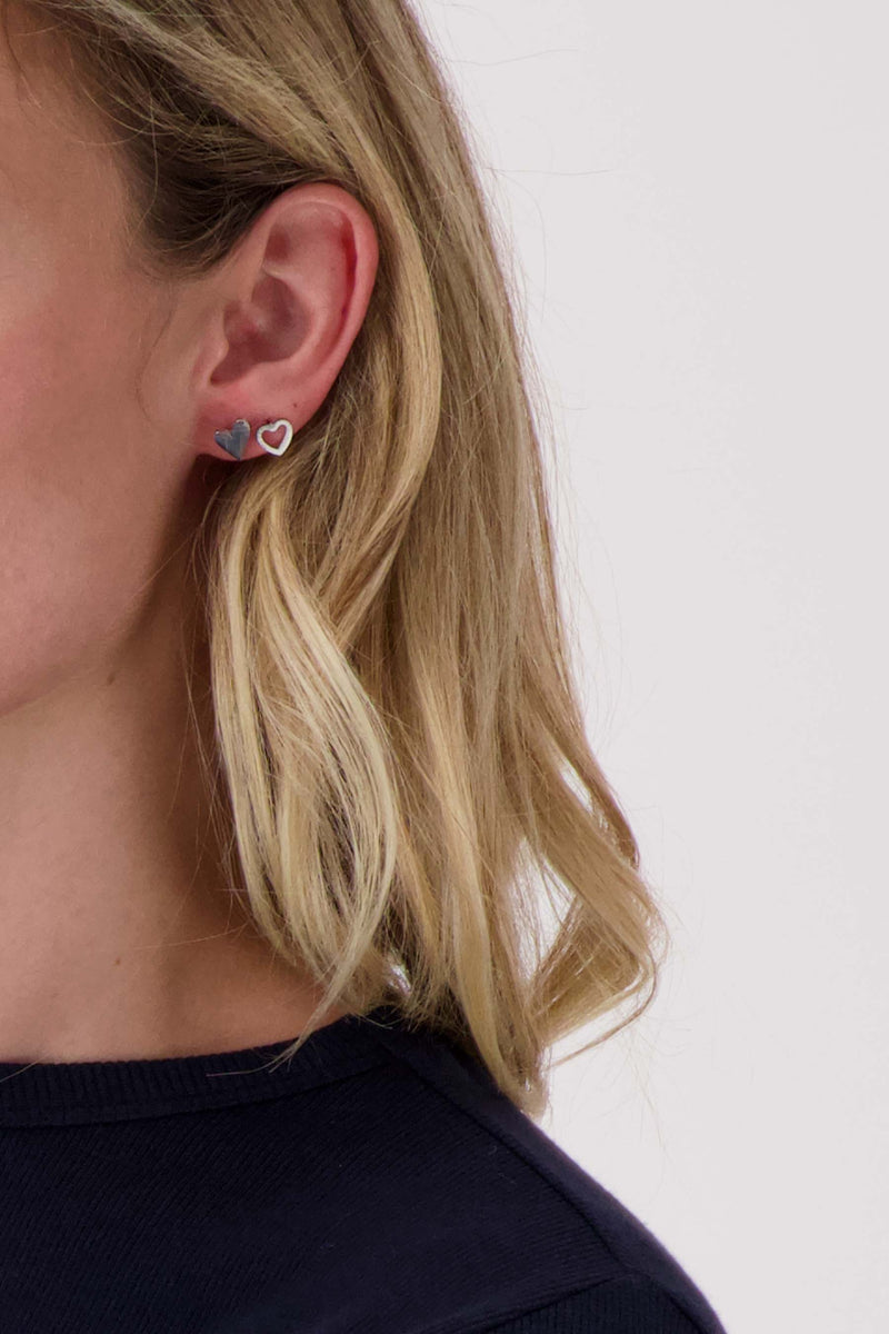 Oorbellen hartje | zilver