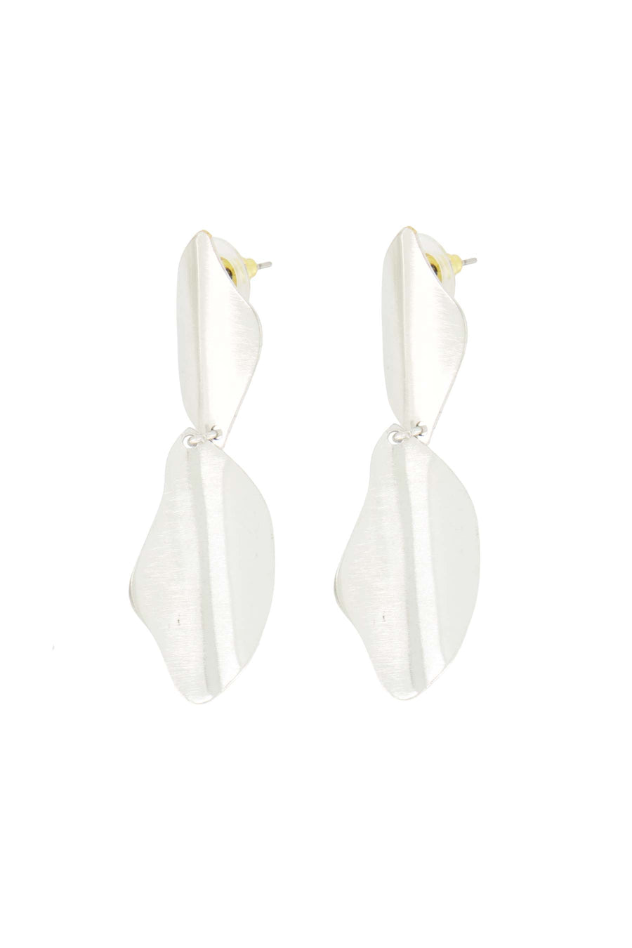 oorbellen met blad vorm | zilver