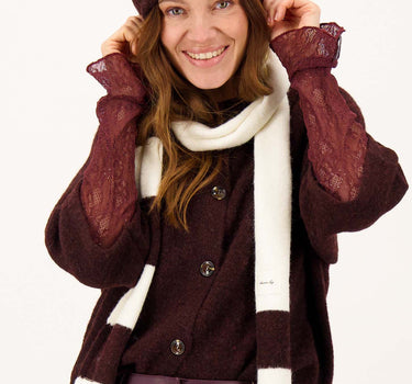 knitted hat | burgundy