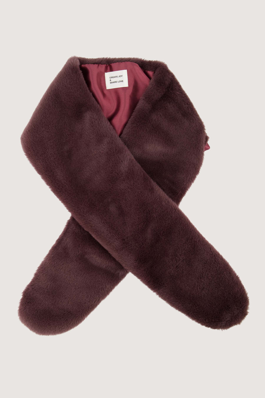 fluffy kraag | burgundy