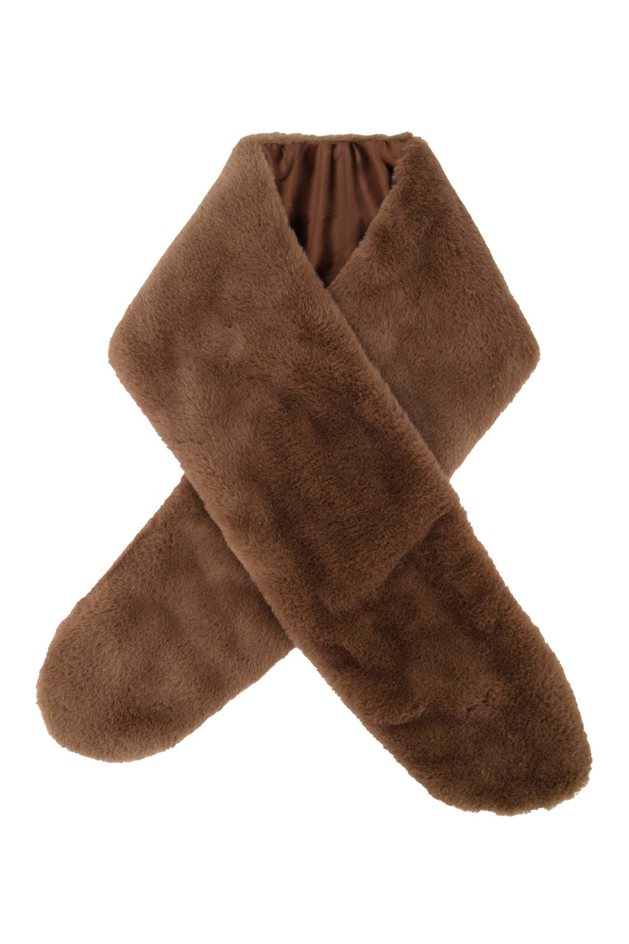 fluffy kraag | hazelnut