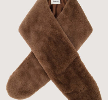 fluffy kraag | hazelnut