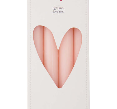 set van 4 rustieke kaarsen 20cm | pink