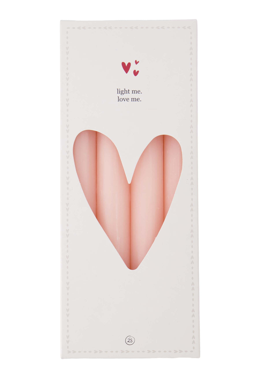 set of 4 rustic candles 20cm | pink