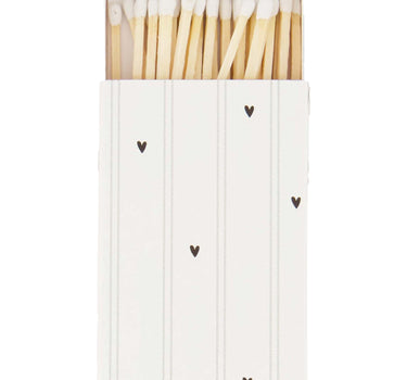 Streichhölzer Streifen / Herzen | Sand / Anthrazitgrau