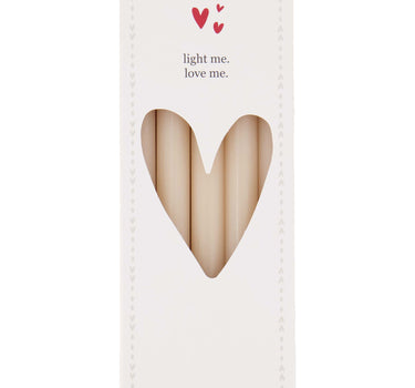 box of 10 slim candles | beige