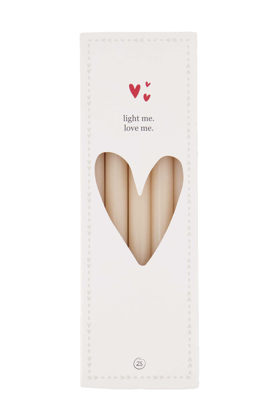 doosje met 10 smalle kaarsjes | beige