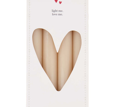4er-Set rustikale Kerzen | beige