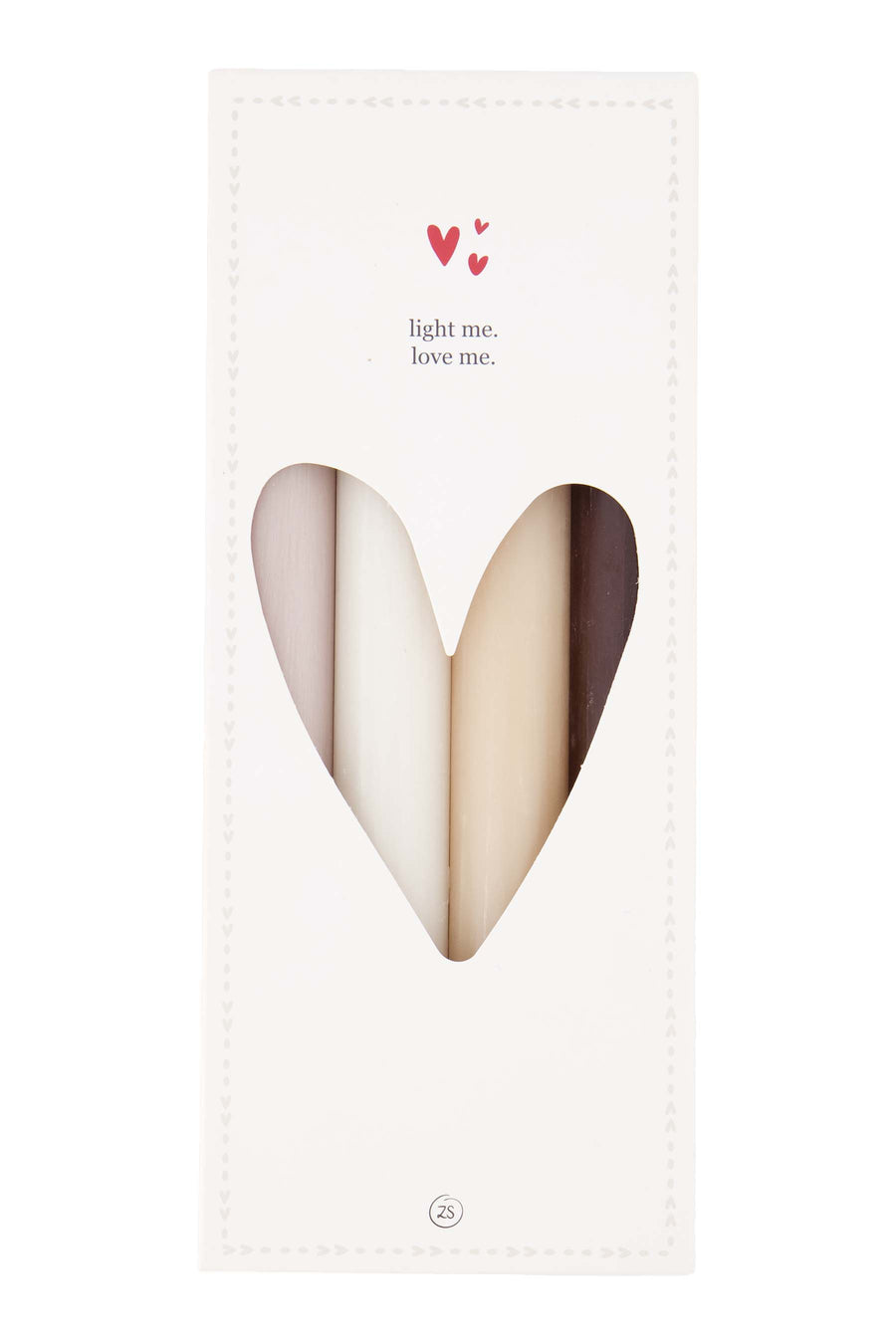 set van 4 rustieke kaarsen | multicolor