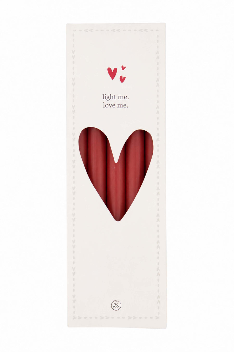 Doosje met 10 Smalle Kaarsjes | dark red
