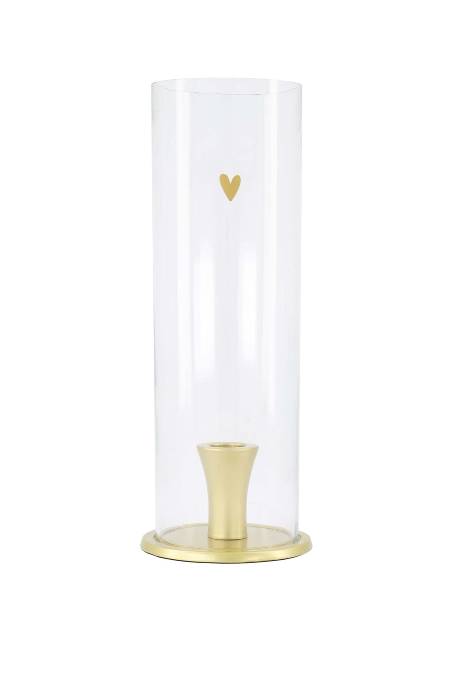 kandelaar glas hartje | gold