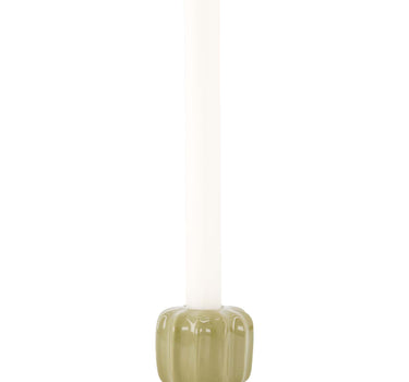 kandelaar keramiek ribbel | green