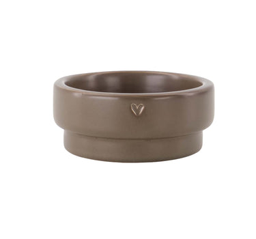 Heart-Shaped Candle Holder for Pillar Candles | Dark Brown