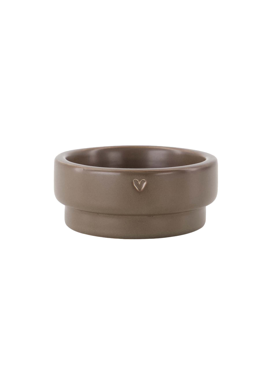 kandelaar stompkaars hartje | dark brown