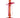 Kandelaar Glas Strik L | red