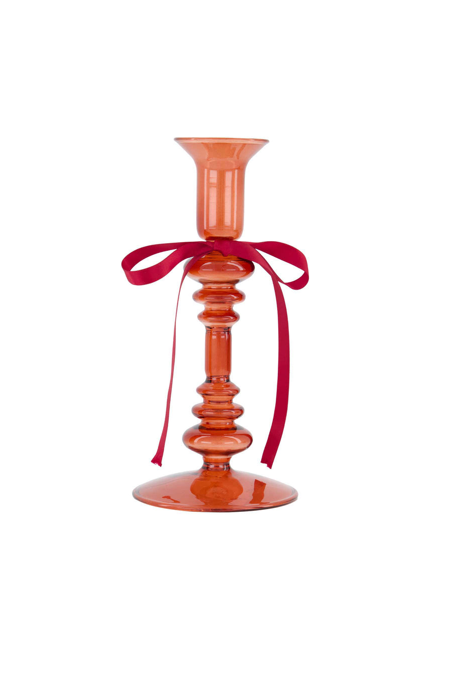 Kandelaar Glas Strik M | red