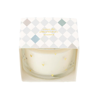 geurkaars in wikkel liefste mama wit/goud | white / gold