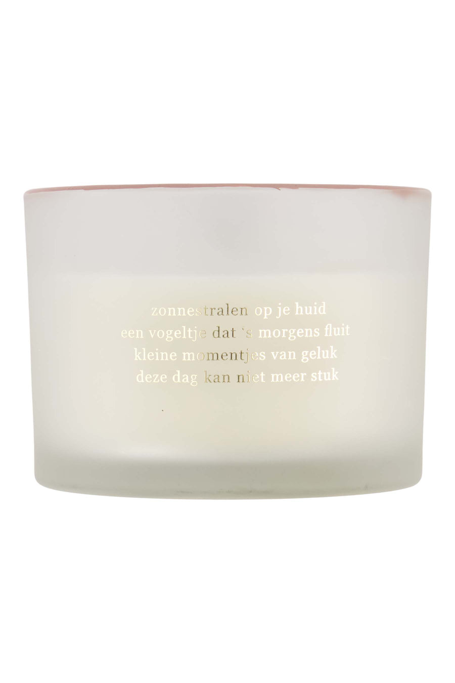 geurkaars glas parelmoer zonnestralen | wit / goud / roze