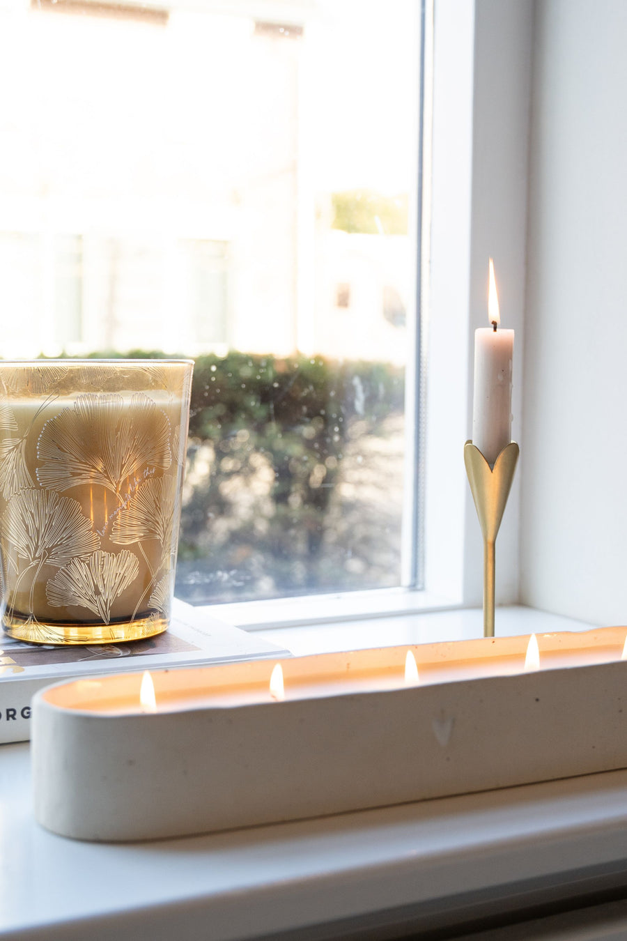 geurkaars keramiek hartje | zand