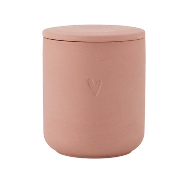 geurkaars keramiek hartje | dark pink