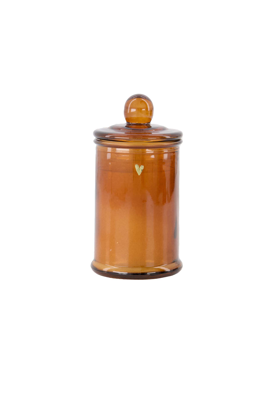geurkaars glas met deksel hartje | camel