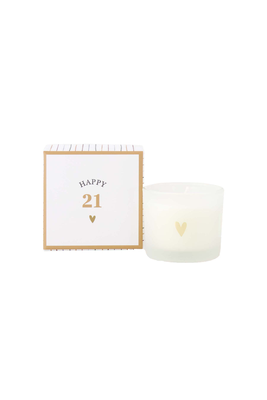geurkaars in doosje happy 21 | white / ochre