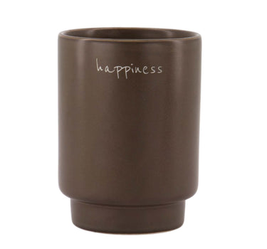 Happiness Ceramic Scented Candle | Dark Brown
