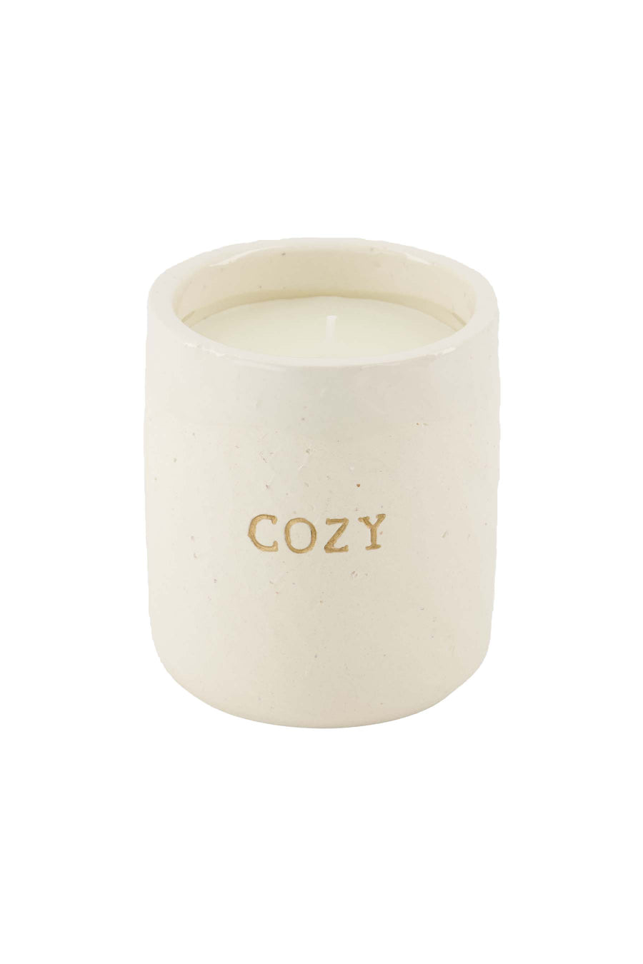 geurkaars keramiek mat cozy | white / gold