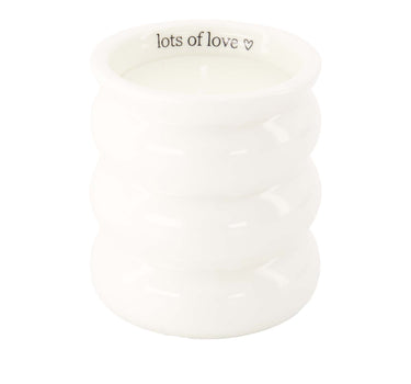 geurkaars ribbel lots of love | white