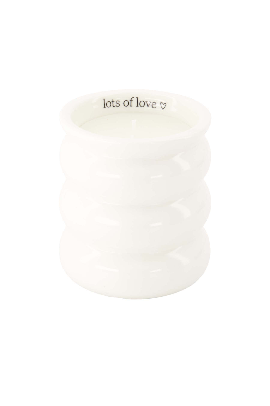 geurkaars ribbel lots of love | white