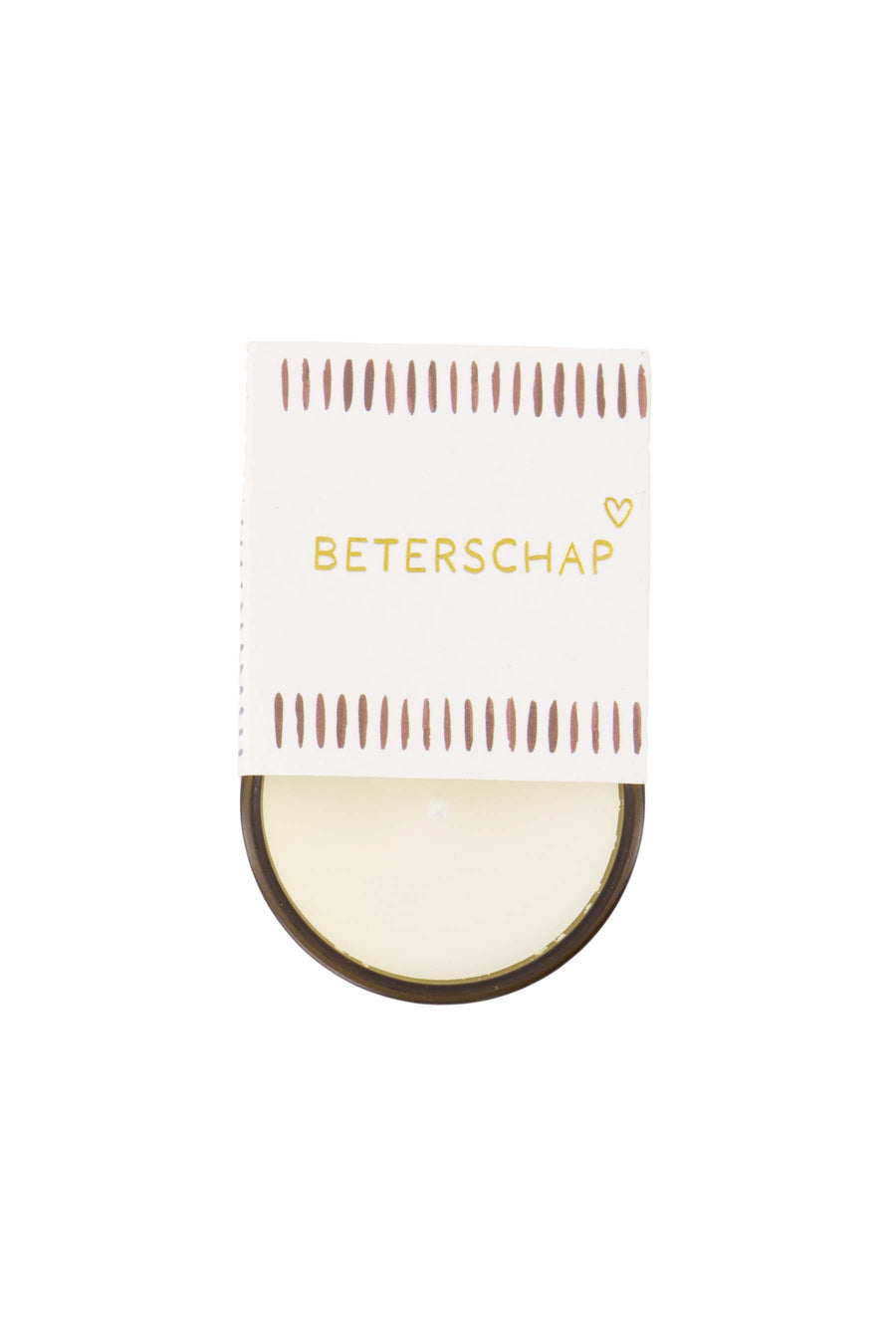 geurkaarsje in wikkel beterschap | white / brown