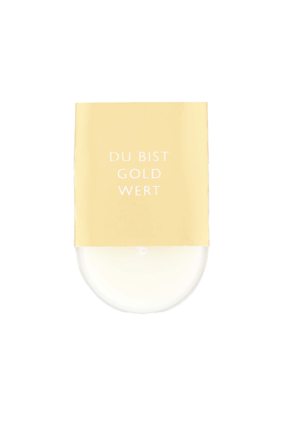geurkaarsje in wikkel du bist gold wert | white / gold