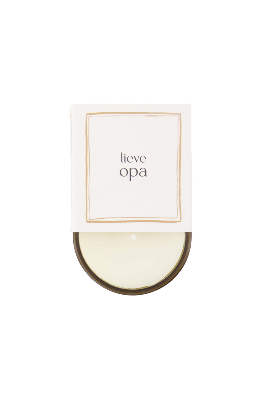 geurkaarsje in wikkel lieve opa | white / gold