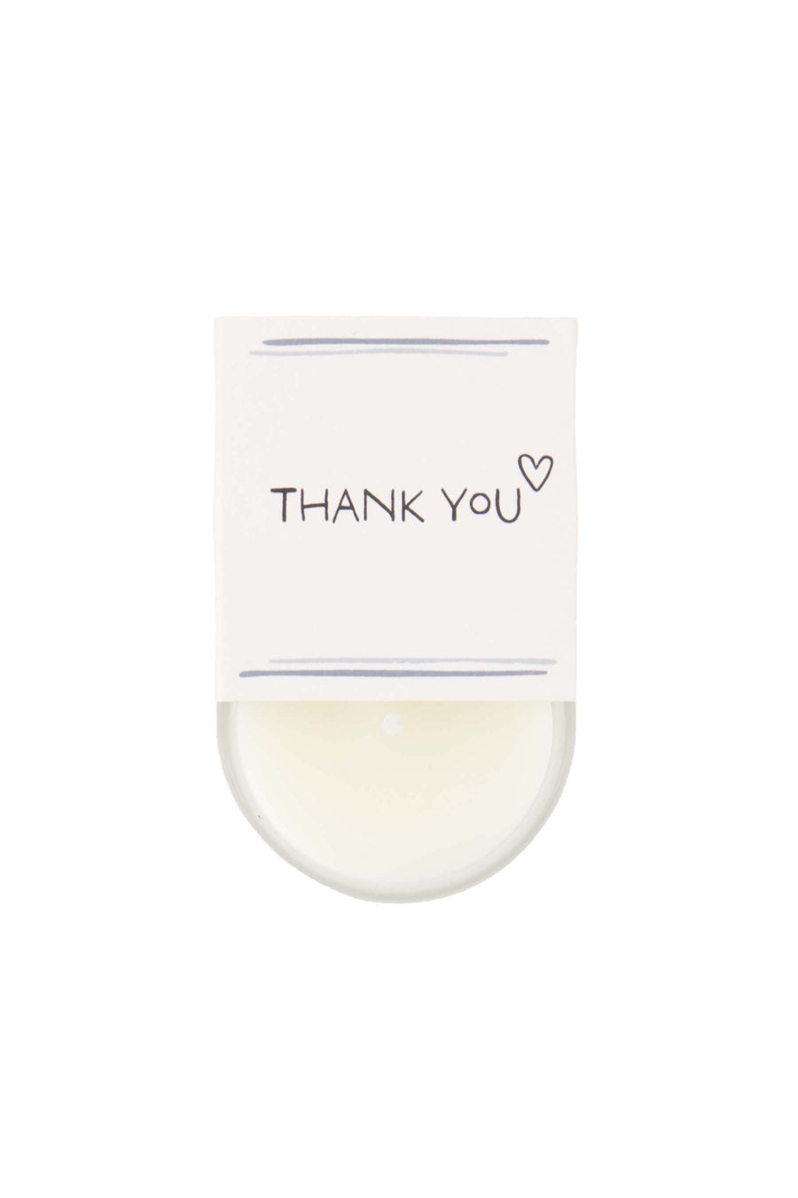 geurkaarsje in wikkel thank you | white / gold / blue