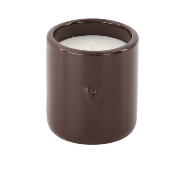 Ceramic Heart-Shaped Scented Candle | Dark Brown