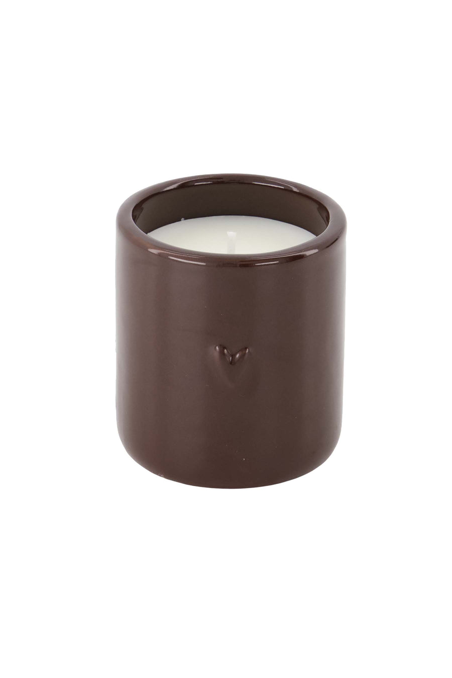 geurkaarsje keramiek hartje | dark brown