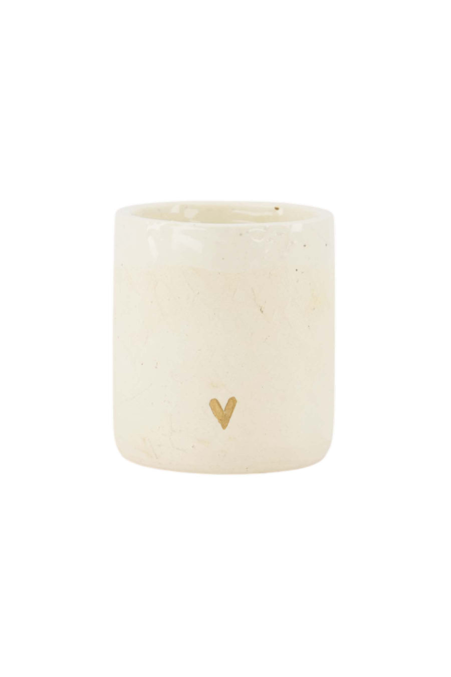 geurkaarsje keramiek mat hartje | white / gold