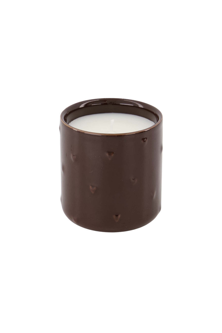 Geurkaars Keramiek Hartjes | dark brown
