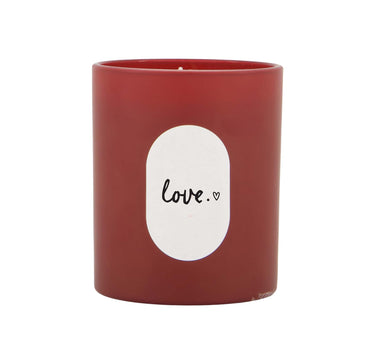 geurkaars glas love rood | red