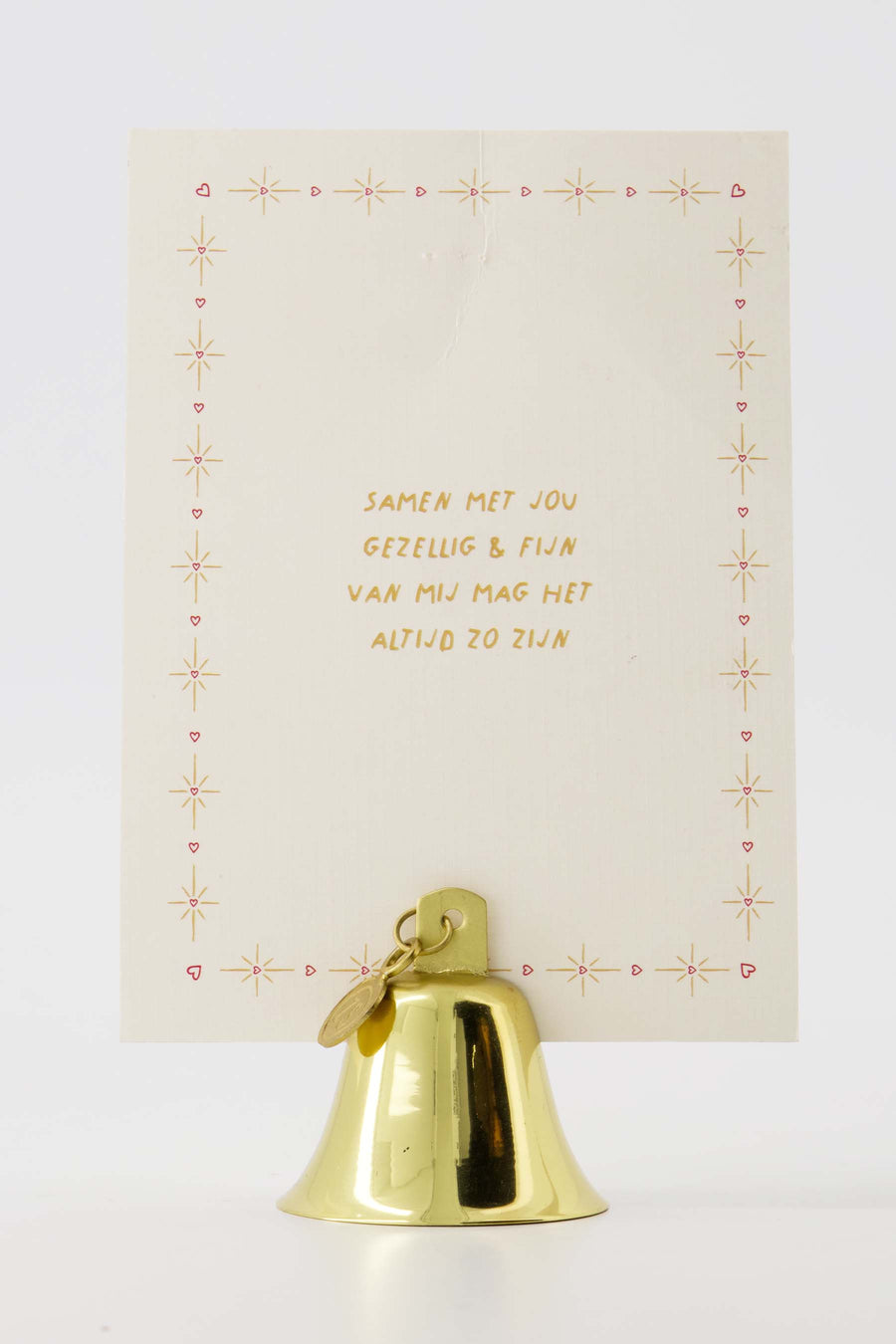 kaartenstandaard metaal bel goud | goud