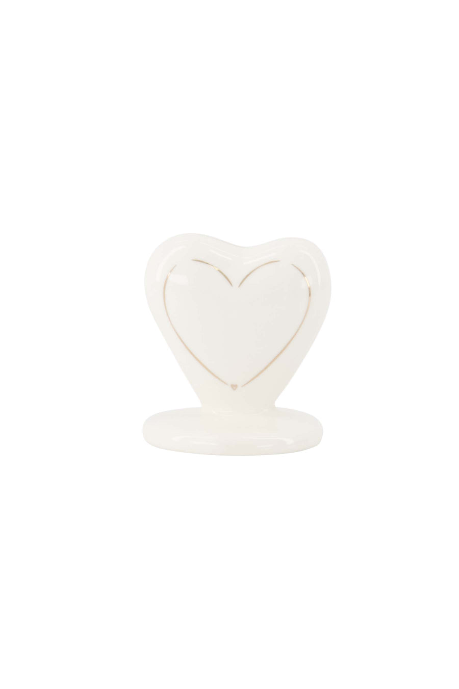 Kaartenstandaard Keramiek Hartvorm | white / gold