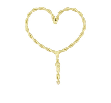 wandhaak metaal hartje | gold