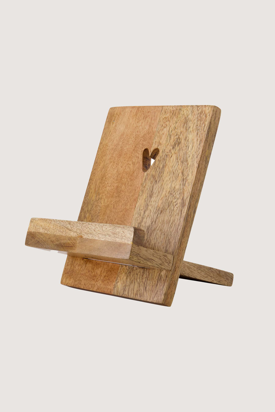 boekenstandaard hout hartje | naturel