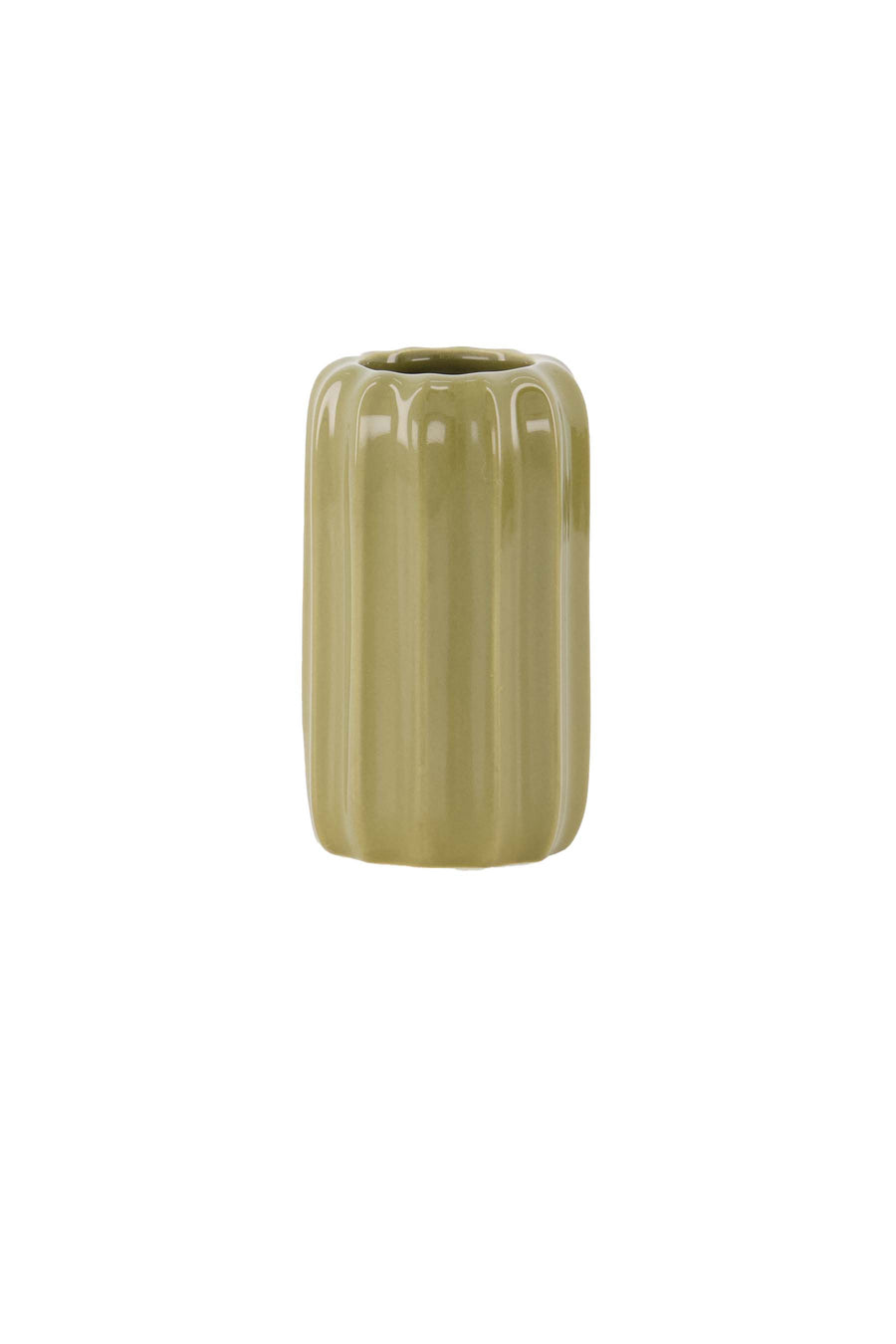 vaasje keramiek ribbel | green