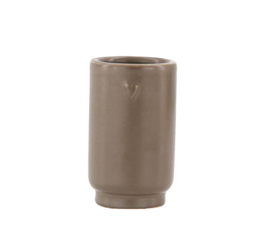 vaasje keramiek hartje | dark brown