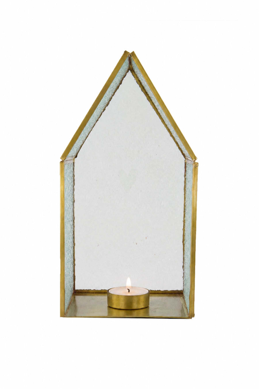 Waxinelichthouder Huisje | gold